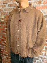 Mismatch Button Cardigan Brown