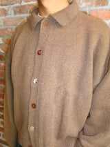 Mismatch Button Cardigan Brown