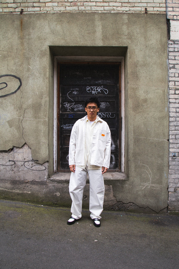Canvas Coverall Jacket Off White