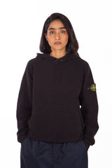 Snap Hooded Sweatshirt Black