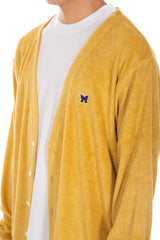 V-Neck Cardigan Pile Yellow