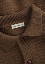 Mismatch Button Cardigan Brown