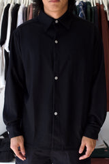 Wool Snap Shirt Black
