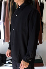 Wool Snap Shirt Black