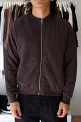 Quilted Zip-Up Tire Black