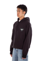Hooded Heart Patch Sweatshirt Black