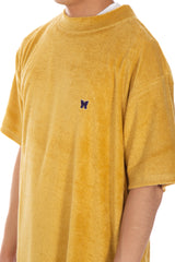 Short Sleeve Mock Neck Tee Yellow