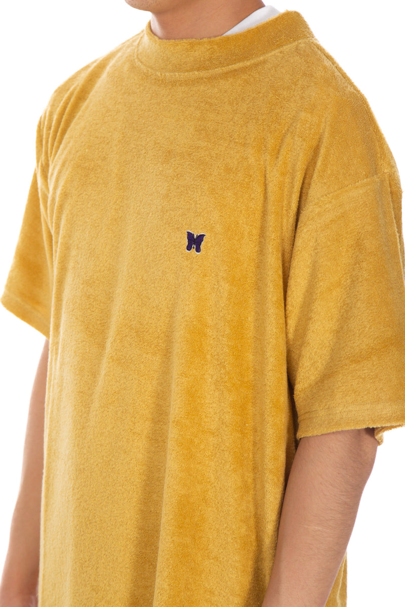 Short Sleeve Mock Neck Tee Yellow