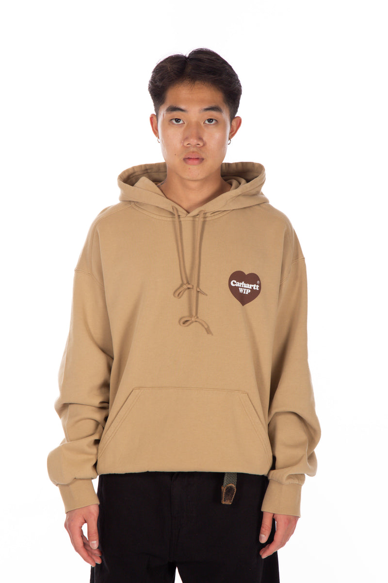 Hooded Heart Sweatshirt Dusty Hamilton Brown