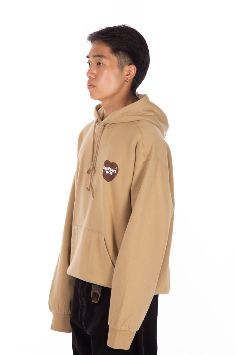 Hooded Heart Sweatshirt Dusty Hamilton Brown