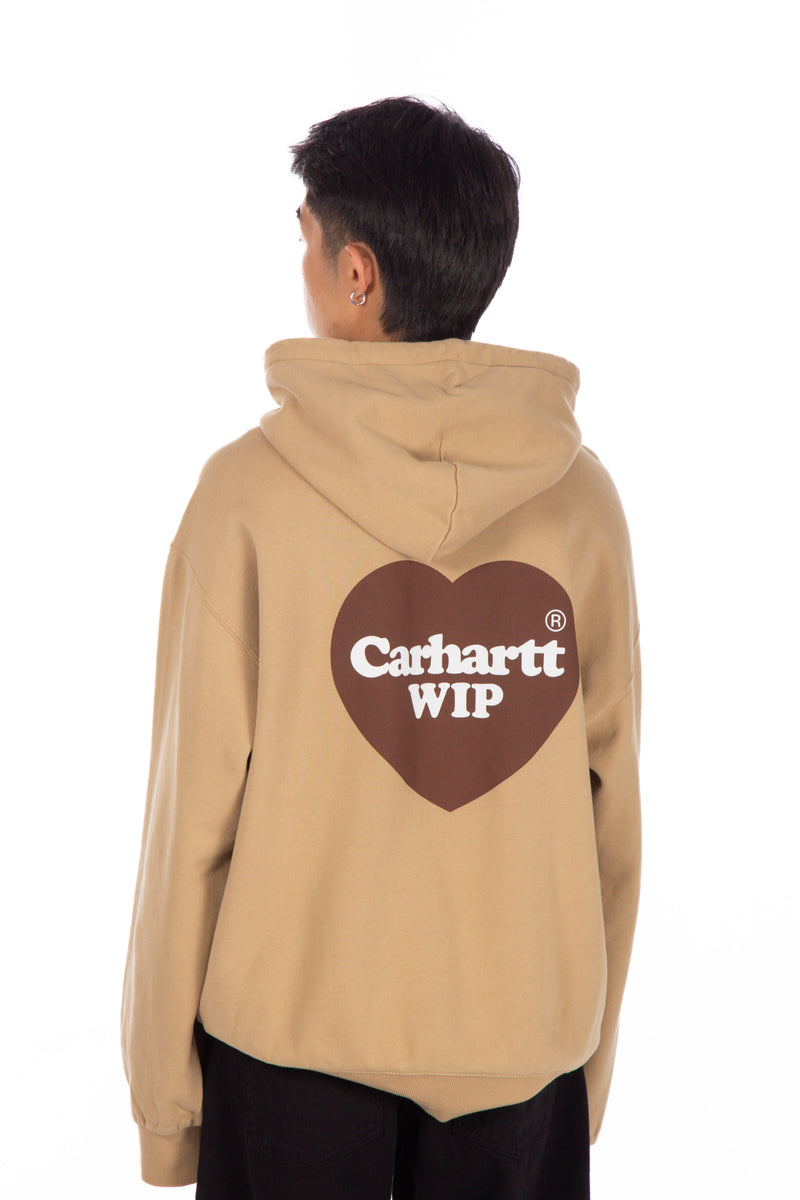 Hooded Heart Sweatshirt Dusty Hamilton Brown