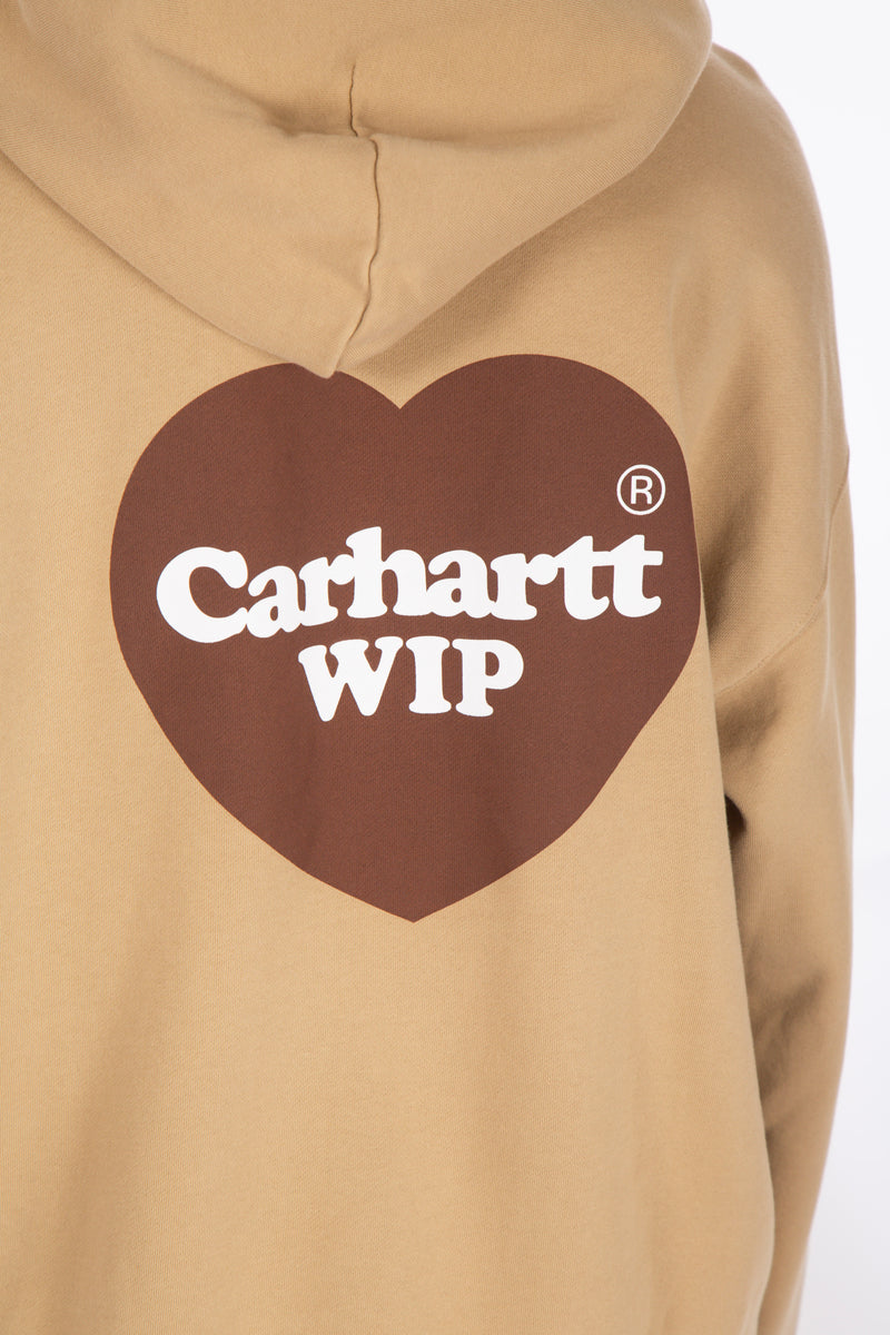 Hooded Heart Sweatshirt Dusty Hamilton Brown