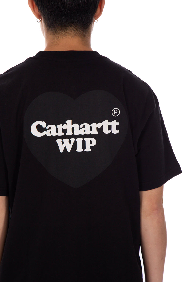 S/S Tee Double Heart Black
