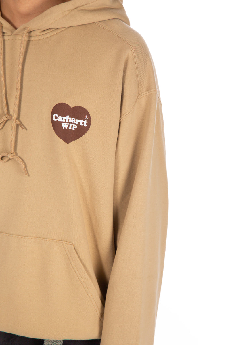 Hooded Heart Sweatshirt Dusty Hamilton Brown
