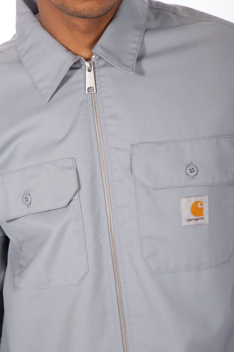 Craft Zip Long Sleeve Shirt Mirror Rinsed
