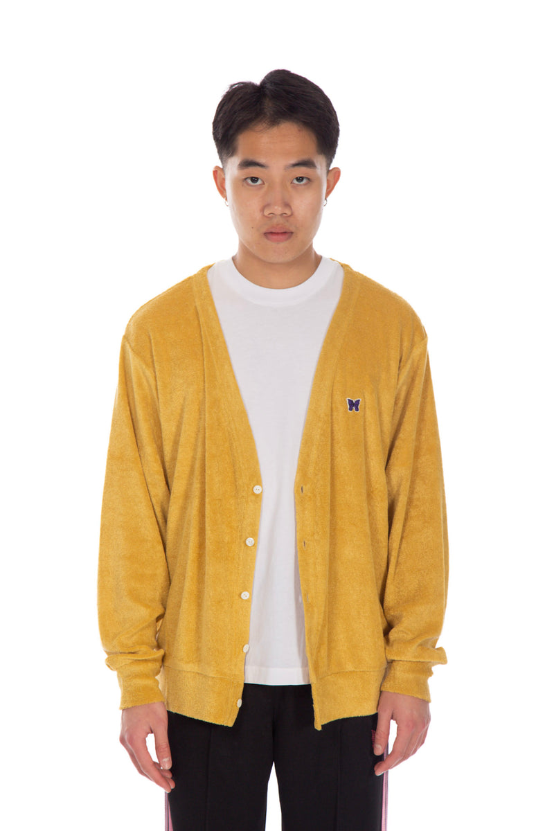 V-Neck Cardigan Pile Yellow