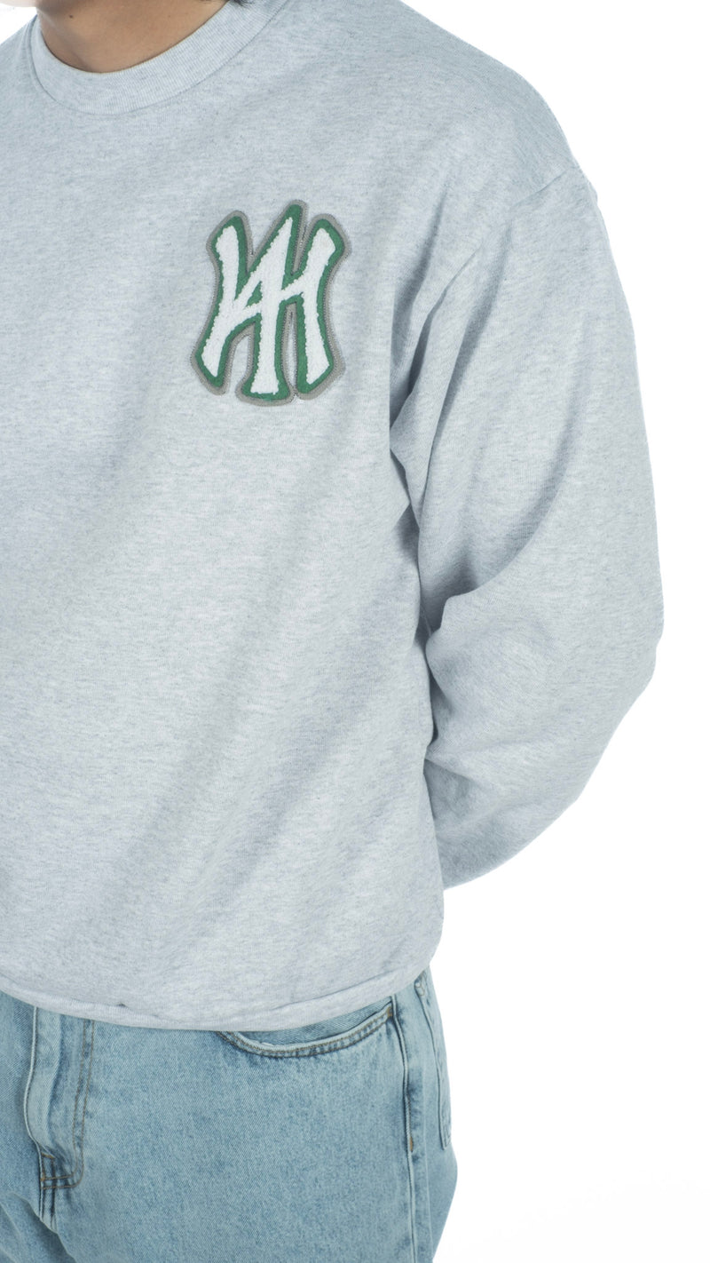 Majors Chenille Logo Crewneck Grey