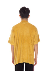Short Sleeve Mock Neck Tee Yellow