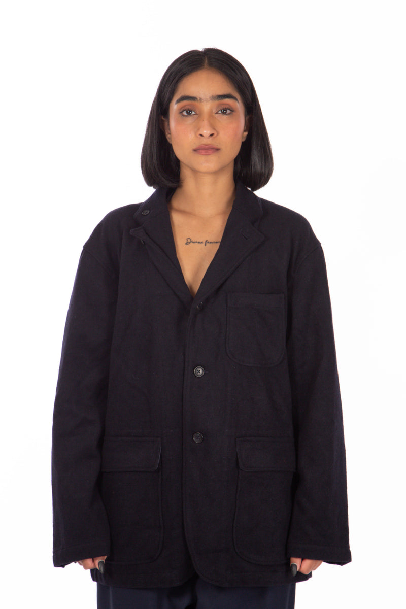 Loiter Jacket Navy Wool