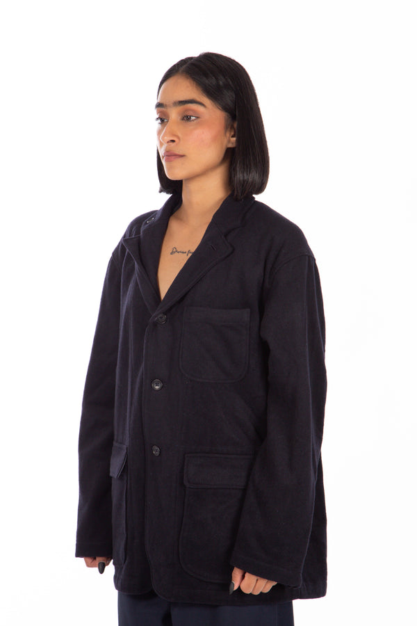 Loiter Jacket Navy Wool