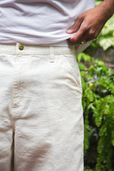 Single Knee Short White