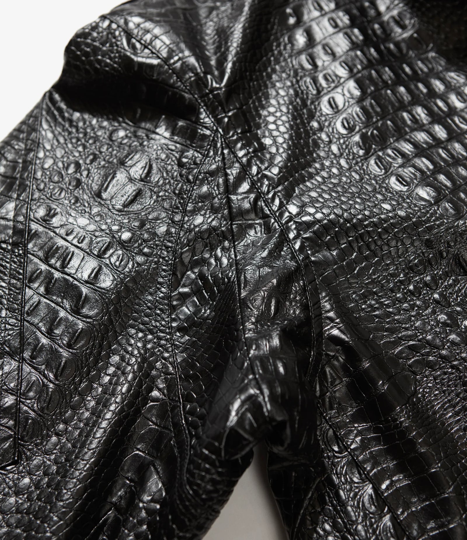 G8 Jacket Black Alligator Embossed Fake Leather - Main Image