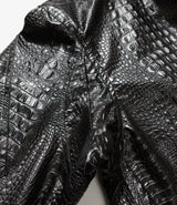 G8 Jacket Black Alligator Embossed Fake Leather