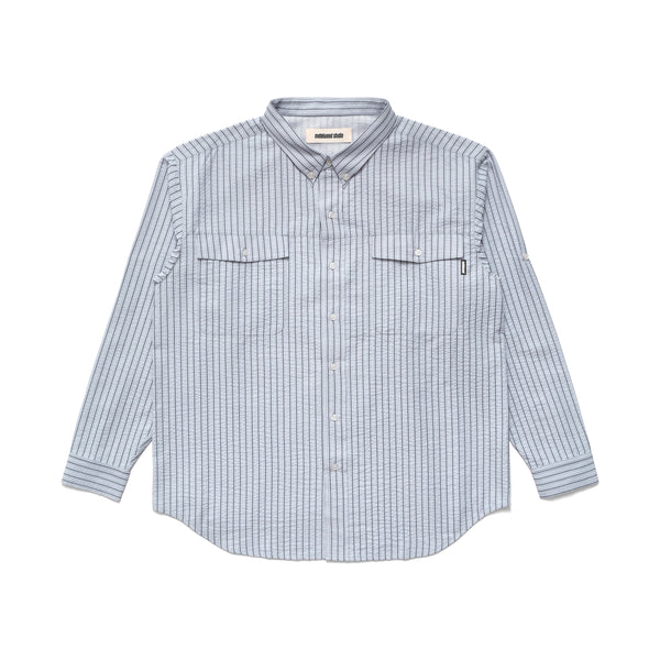 Seersucker Fishing Shirt Sky