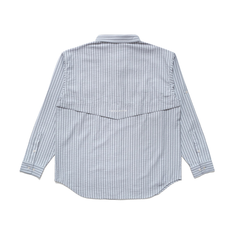 Seersucker Fishing Shirt Sky