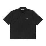 Oversized Snap Top Polo Black