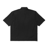 Oversized Snap Top Polo Black