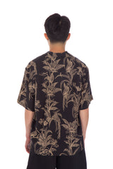 Rayon Floral Print Camp Shirt