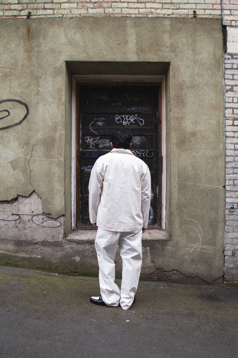 Canvas Coverall Jacket Off White