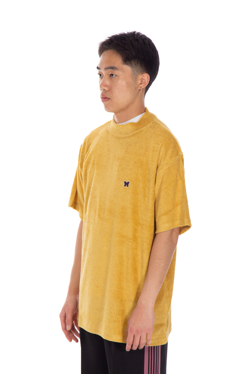 Short Sleeve Mock Neck Tee Yellow