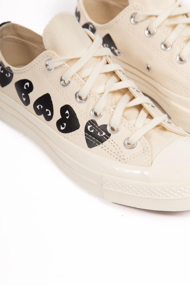 CDG X Converse Multi Black Heart Low Off White