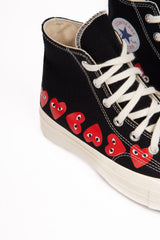 CDG X Converse Multi Red Heart High Black