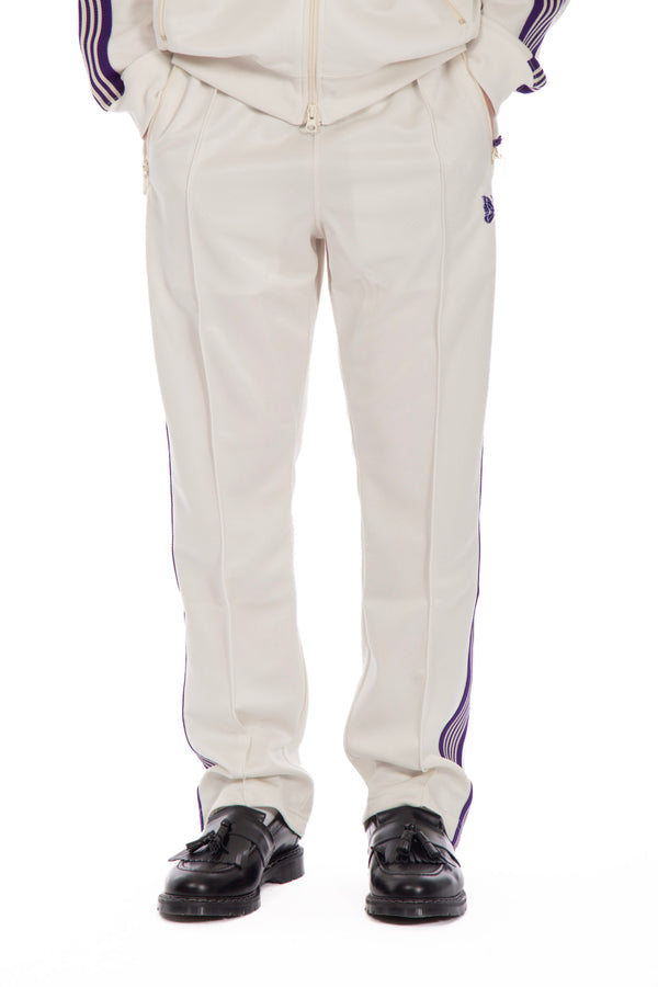 Narrow Poly Track Pant Cream/Purple
