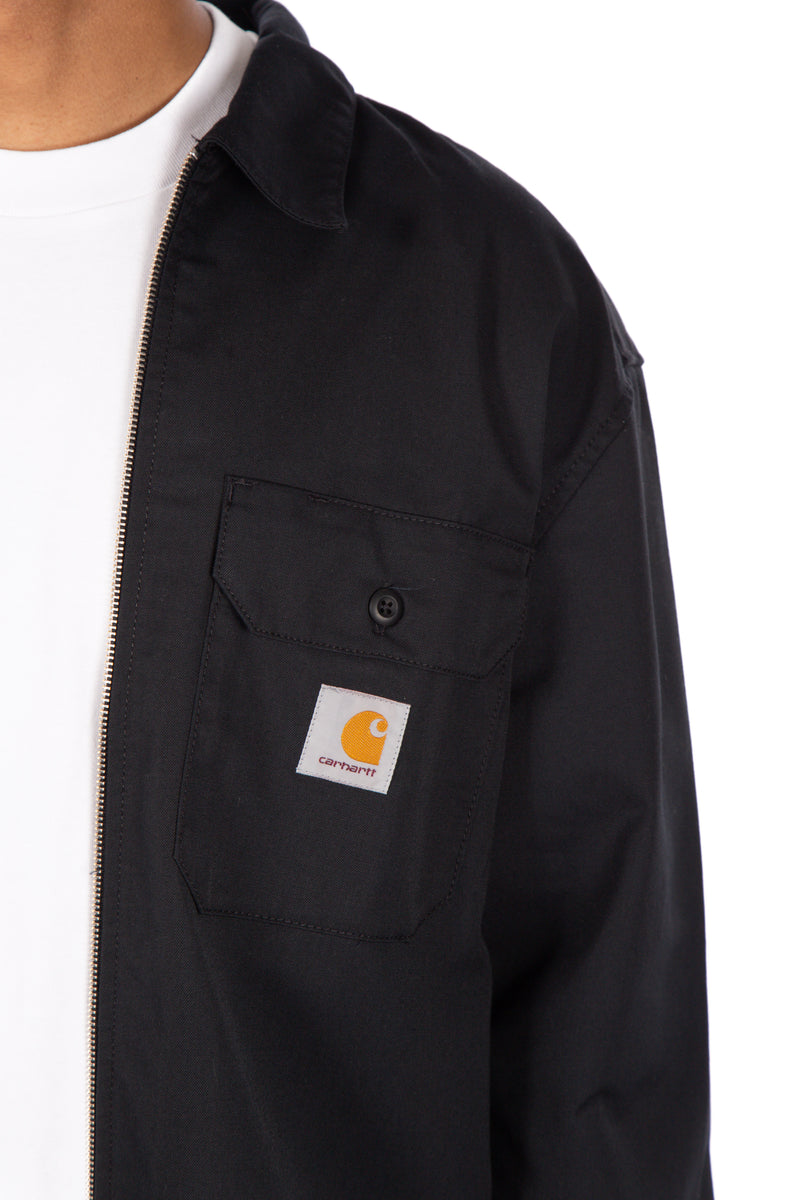 Craft Zip Long Sleeve Shirt Black Rinsed