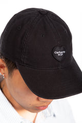 Heart Patch Cap Black