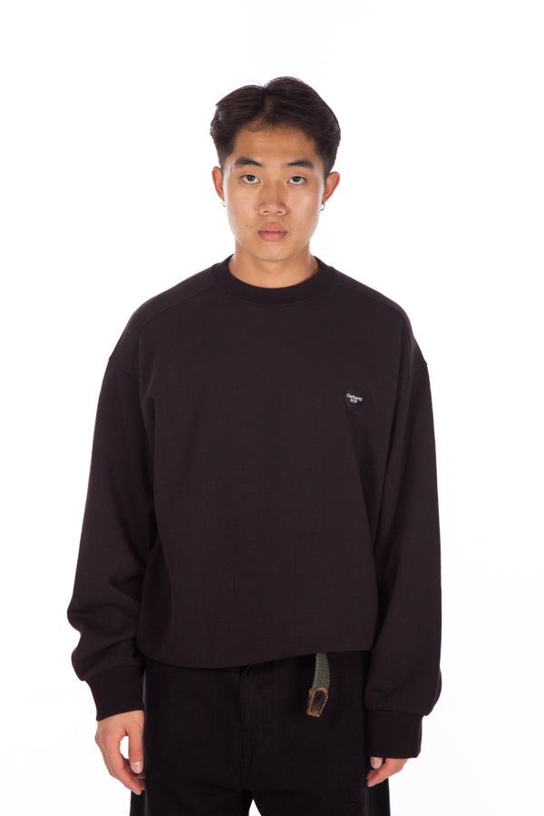 Heart Patch Sweat Crewneck Black