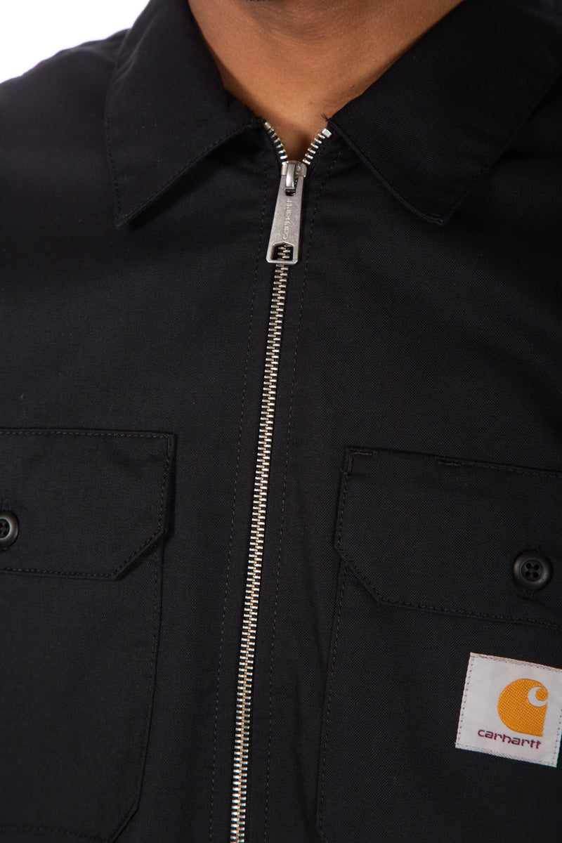 Craft Zip Long Sleeve Shirt Black Rinsed