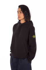 Snap Hooded Sweatshirt Black