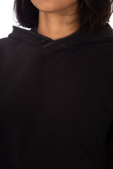 Snap Hooded Sweatshirt Black