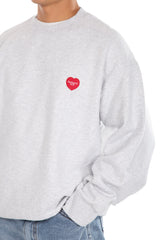 Heart Patch Sweatshirt Heather