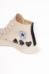 CDG X Converse Multi Black Heart High Off White