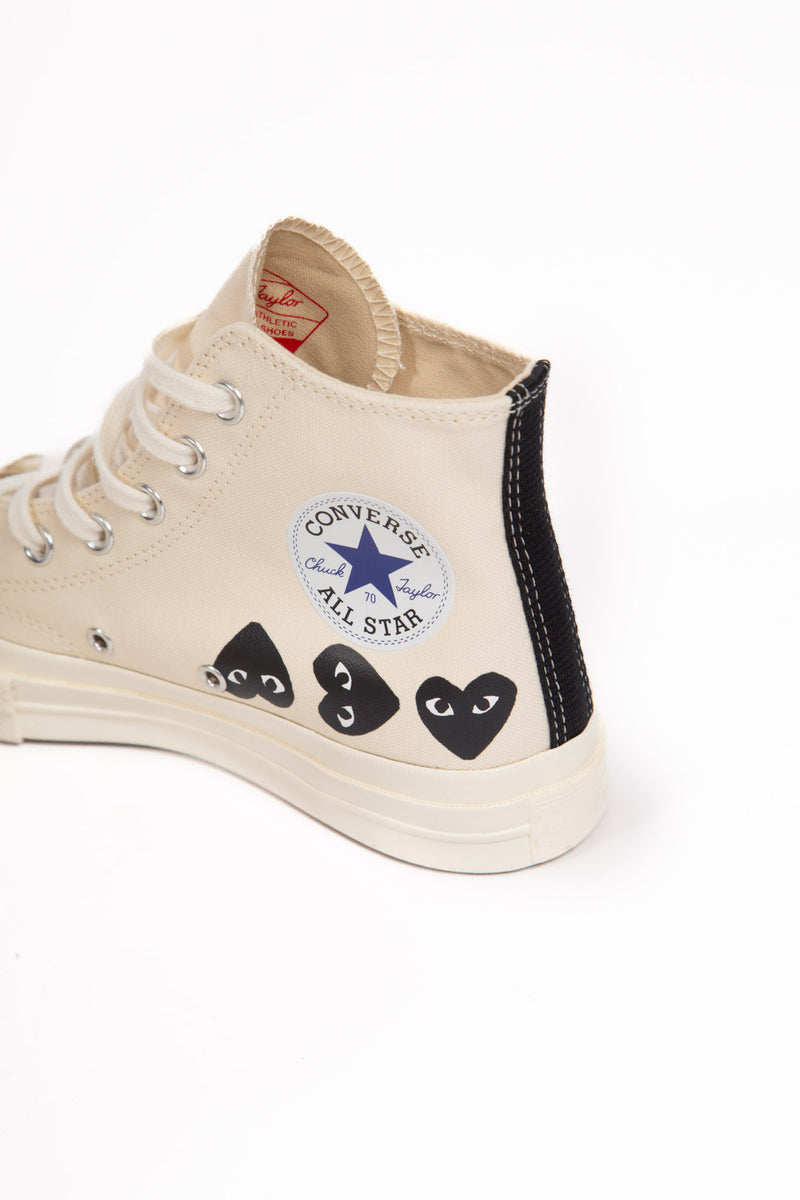 CDG X Converse Multi Black Heart High Off White