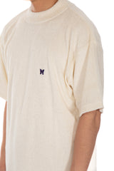 Short Sleeve Mock Neck Tee Cream