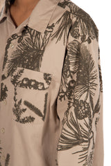 Classic Shirt Khaki Pinecone Print