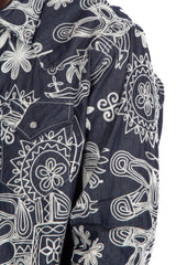 Indigo Flower Western Shirt