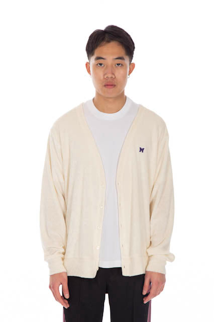 V-Neck Cardigan Pile Cream